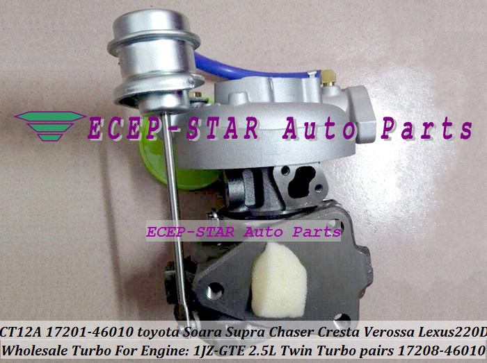 Turbo Turbocharger CT12A 17201-46010 17208-46010 For TOYOTA SOARA Soarer Supra Chaser Cresta Verossa Lexus 220D 1JZ-GTE 2.5L (4)