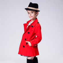 Girls wind coat Europe United States Baby Girl Clothes 2016 Spring and autumn childrens clothing Slim and Long Trench Coat
