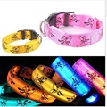 Night Glowing LED Dog Collar Nylon Flash Safety Luminous For Dogs Cats 6 Colors Small Large