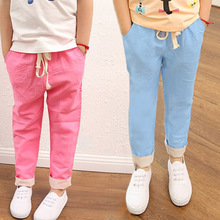 Free shipping Kids Pants Casual Harem Pants Baby Cotton Trousers kid pants new 2015 brand full length boys trousers child girl