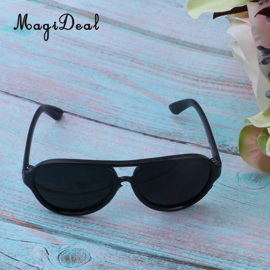 25 cm doll Ovale Lunettes de soleil Eyewear Eyeglasses pour mellchan Dolls Black 