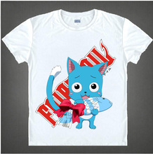 2016 hot sale anime fairy tail t shirt japanese Lucy Heartfilia Happy men women o-neck summer t-shirt 03
