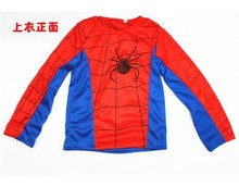 New 2015 Spider Man Children Clothing Sets Fashion Spiderman Party Cosplay Costume Kids Pajama Sets Long