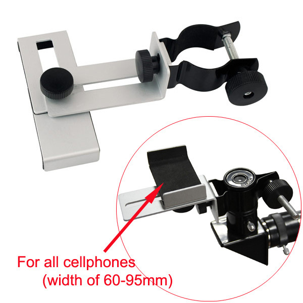 New Metal Astronomical Telescope Connecting Cellphone Holder for iPhone Samsung HTC Smart Phone