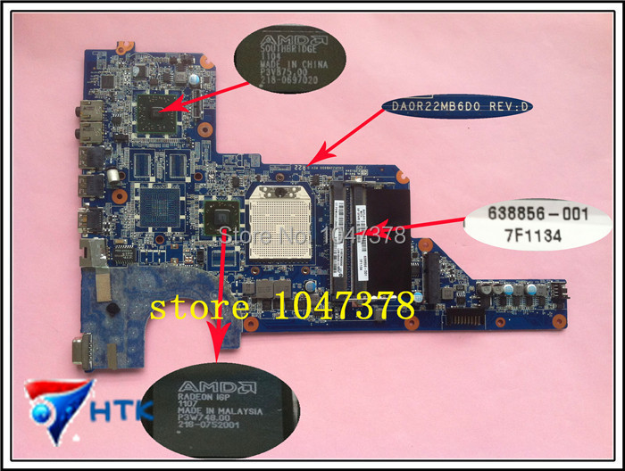 Wholesale 638856-001 motherboard For hp pavilion g7 g4 g6 laptop system board da0r22mb6d0 100% Work Perfect