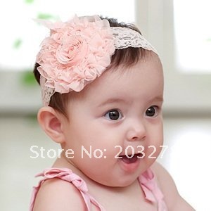 1 Pcs Vente Chaude bébé fille poussière Dor gaze bandeau de fleur pour bébé produits accessoires pour cheveux enfants cheveux b.