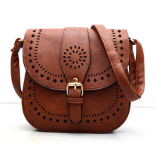 2015 Маленькие женщины вскользь сумки посыльного PU выдалбливают Crossbody сумки дамы плеча сумочку и сумки Bolsas feminina
