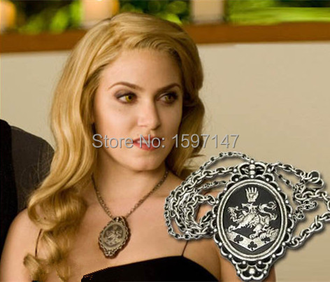 Hot Movie Jewelry Twilight Rosalie's Pendant Necklace Statement Vampire Women Chain Necklace 10pcs/lot