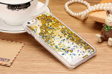 Glitter Stars Dynamic Liquid Quicksand Hard Case Cover For iPhone 4 4s 5 5s 6 back