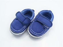 Sky Blue square mouth boy canvas shoes baby toddler shoes size 11 CM very good