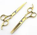 Professional 5 5 6 0 titanium Hairdressing Scissors shears Barber Cutting Thinning hair scissors set styling