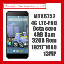 Best 4G LTE FDD MTK6752 Phone 4GB Ram 32GB Rom 13MP 1920*1080 FHD Cell Phone Android Octa core Mobile Phone