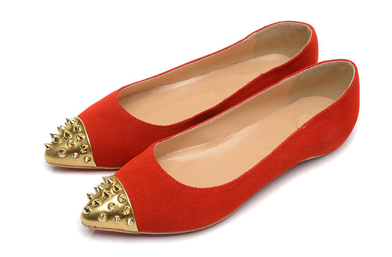 red bottom shoes flats