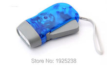 Hand-pressing Crank Flashlight 3 LED Dynamo Torch Wind Up NR No Battery