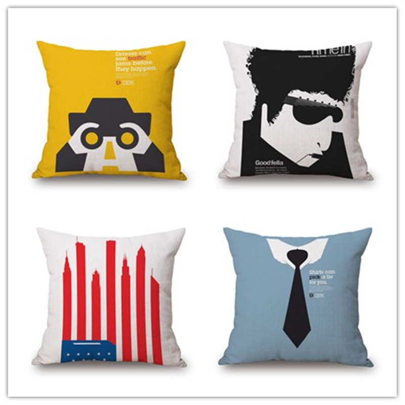 Newest Western City Cartoon Style Home Decor Cushion Pillows