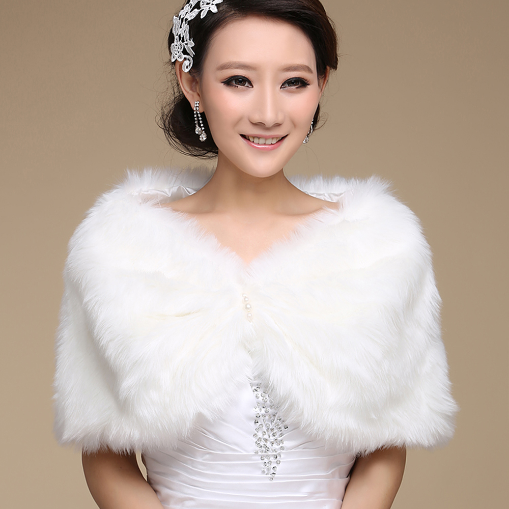 wedding accessories to dress faux fur