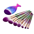 8Pcs Mermaid Shaped Makeup Brush Set Big Fish Tail Foundation Powder Eyeshadow Make up Brushes Contour