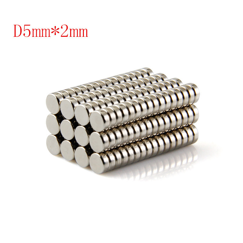 20pcs/lot 5mm x 2mm Super Strong Round Rare Earth Neodymium Cylinder Magnets N35 Free Shipping