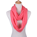 Solid Scarves Light weight Circle Loop Women Infinity Scarf Plain Snood For Ladies Shawl Cheap Scarfs