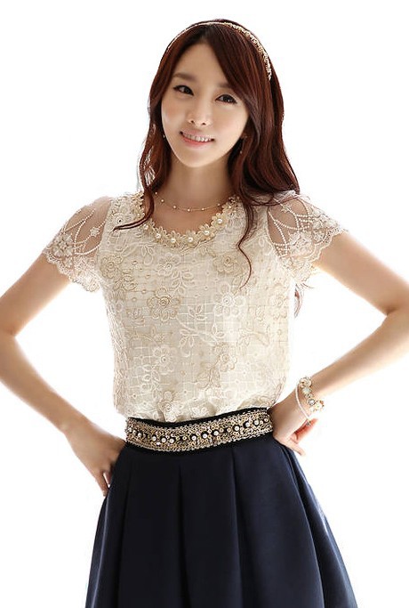 New-Arrival-2015-Summer-Ladies-Fashion-Elegant-Beading-Embroider-Tops-And-Shirts-Plus-Size-Women-Lace