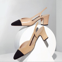 2016 New Spring Thick With Heel Women Sandals Shoes Mixed Colors Leather Flock Round Toe Square Strap Heel Women Single Pumps30