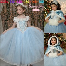 Princess Girl Dress kids 2015 summer Baby Girl Dress Children Clothing fever snow white anna dress Girls Cosplay Costume Vestido