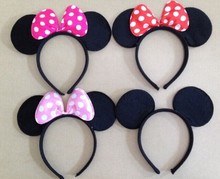2016 New kids Mickey headband Cute Elsa Mouse Ear Hair Band Small minnie Mouse Headbands for Women Hello Kitty Hair Accessories