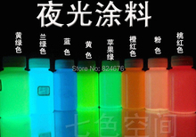 Mixed 5 colors 100g/lot, Luminous glow in dark powder Phosphor pigment powder for Nail Polish,Decoration pigment,