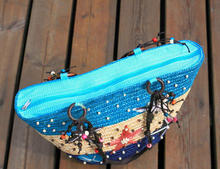 Wholesale 2015 Summer New Arrival Starry Straw Bag Women Handbag Lady Beach Bag Starfish Pattern Women