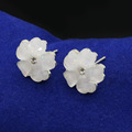 Korean high end jewelry beautiful crystal flower flower earrings earrings small five acrylic Z1005