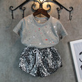 NEW baby girls Clothing Set T shirts leopard print pants 2pcs Suit casual set girls clothes