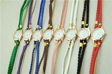 New Fashion Retro Vintage Colorful Multilayer Faux Leather Strap Band Wrap Women Bracelet Quartz Wrist Watch