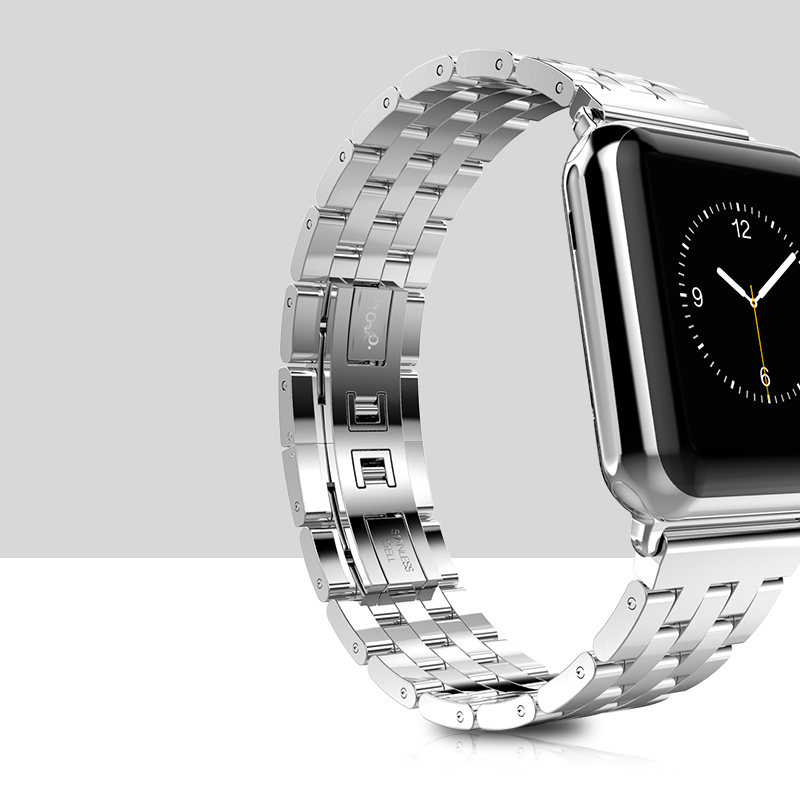 Luxury For Apple Watch Band Milanese Loop steel starp Woven stainless steel With Metal Adapter ...