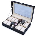 2016 New Fashion 12 Gids Leather Watch Box Jewelry Dispay Box Watches Case Jewelry Storage Organized