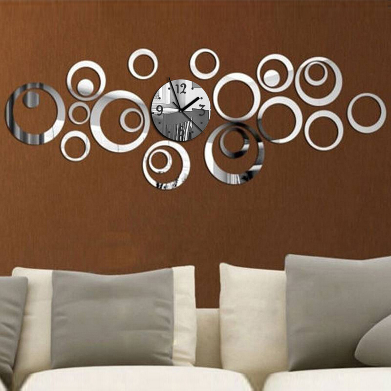 2015 New Quartz Wall Clock Modern Design Reloj De Pared Large Decorative Clocks 3d Diy Acrylic