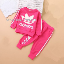2016 Brand children boys girls clothes sets autumn style baby boys girls clothing sets children’s 2pcs coat+pants sports suit