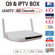 2016 Android Tv Box Q9 Android4.4 Wifi + 1 Year Iptv Subscription Leadtv Iptv Account With 400 French Arabic Channels