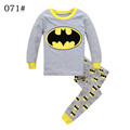 Boys girls winter underwear clothing set hoody Pants two pieces big mouth cartoon Grey cotton casual