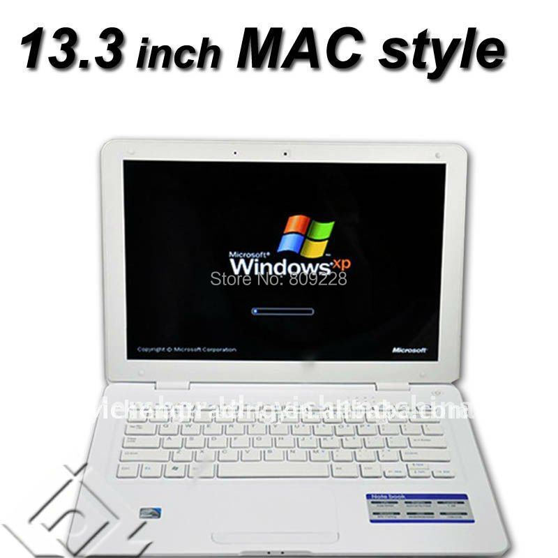 Free Shipping Slim Laptop 13 3 inch 4G 500GB Laptop Intel Atom D25001 8GHZ Dual Core