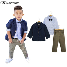 2016 Formal Suits for Boys European & American Style Kid’s Clothing Sets for Wedding Blazer + Shirt + Pants Spring Wear, HC651