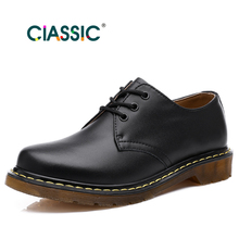 New Style Genuine Leather Men Boots Dr.Martin Boots Men&Women Brand Motorcycle Boots Vintage Style Shoes Woman