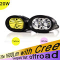 20w 4inch 12v 24w White Yellow Spotlight Offroad Driving Work light ATV UTV 4X4 SUV Motorcycle