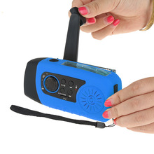2015 New Arrival HOT Emergency Solar Hand Crank FM Radio MP3 Player Flashlight Smart Cell Phone