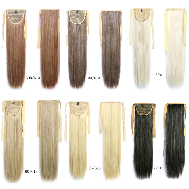 14 colors 90g Long Ponytail Clip In Pony Tail Hair photograph  Extension Extensions Wrap on Hair Piece costume