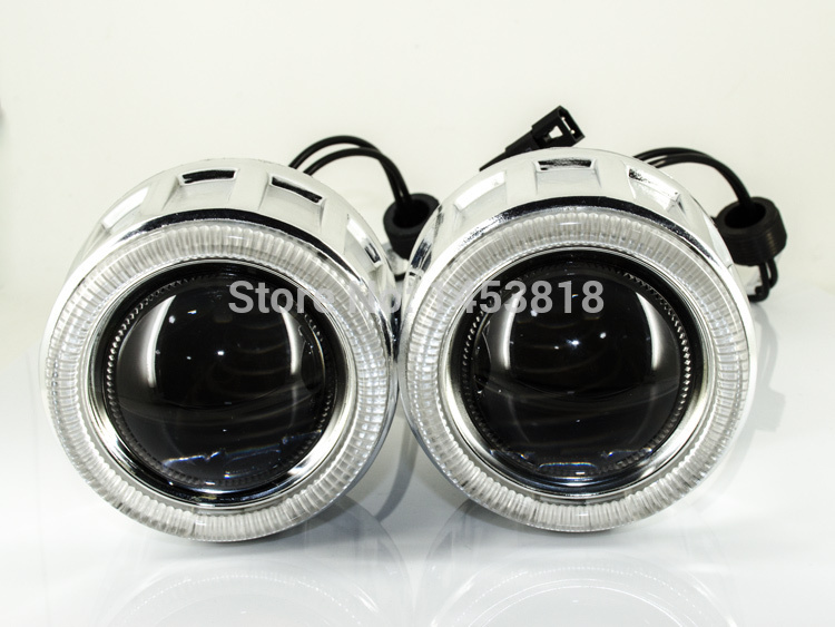 2.5 inch HID Bixenon projector lens CCFL Angel Eye+2pcs HID Xenon Ballast Block H1 H7 H4 H13 HB3 HB4 9004 9007 8000K 6000K 4300K