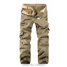 5 Colors Men Casual Military Pants 2014 New Cargo Camo Combat Pants Trousers Size 28-34,36,38 Free Shipping