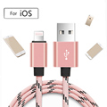 Metal Braided For lightning iOS Fast Charger Sync Data USB charger Cable For iPhone 7 6s
