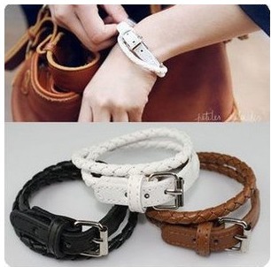 2015 Fashion Bangle Leather Bracelets Wrap Women Multilayer Bracelet Bangles