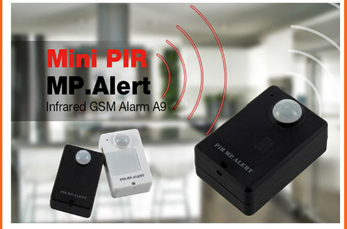 Mini PIR MP Alert A9 Infrared Sensor Motion Detector Anti-theft GSM Alarm System - EU Plug