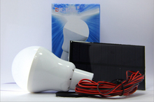 1pcs lot 0 8W Solar panel 2W LED bulb LED Solar Lamp Solar Power LED Light